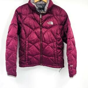 The North Face 550 Quilted Jacket Mock Neck Full Zip Pink Womens Size XS